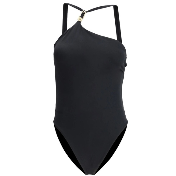 Versace Other - VERSACE Medusa safety pin one shoulder swimsuit